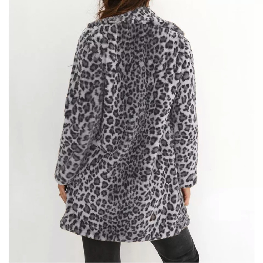 ANIMAL PRINT OR PINK FUR TEDDY  |Coat/Jacket | Leopard - Picture 2 of 5